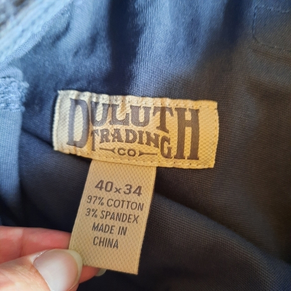 Duluth Trading Co Flex Fire Hose Cargo Work Pants Vintage Indigo 45507 40×34 - Picture 13 of 16